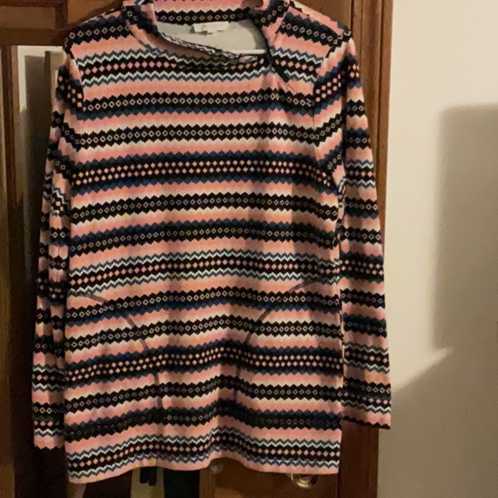 Talbots Striped Multicolor Long Sleeve Top size M